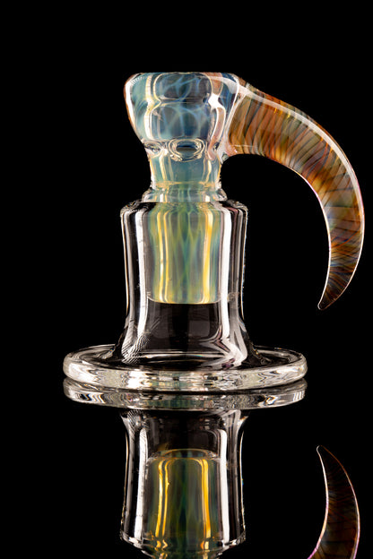 Tombstoned Glass - 18mm 4 Hole Full Work Fumed Slide