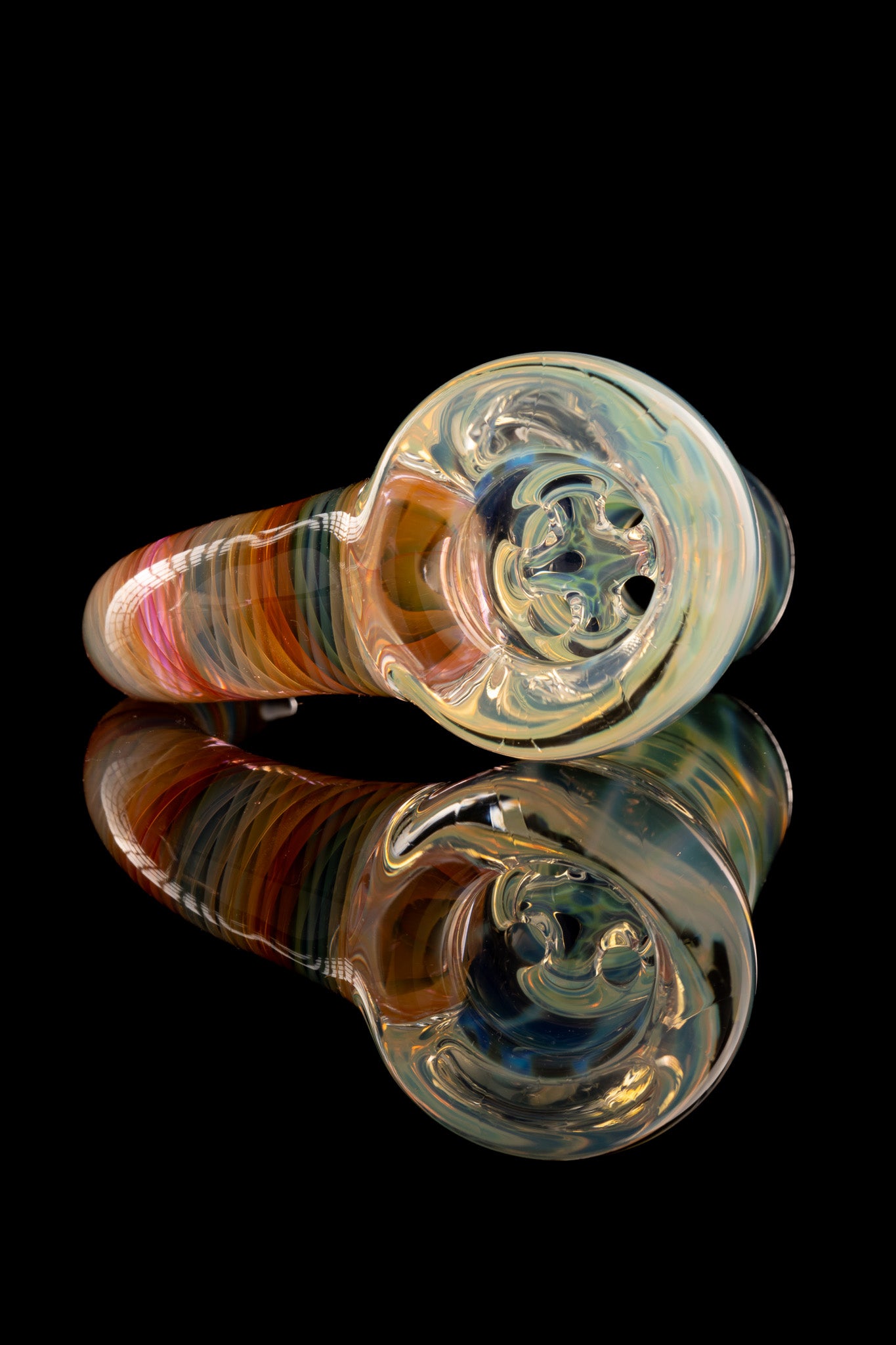 Tombstoned Glass - 18mm 4 Hole Full Work Fumed Slide