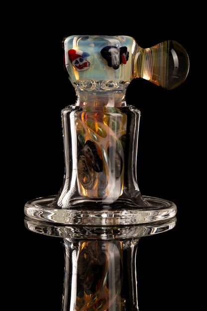 Tombstoned Glass - 18mm 4 Hole Fully Worked Millie Slide - 2