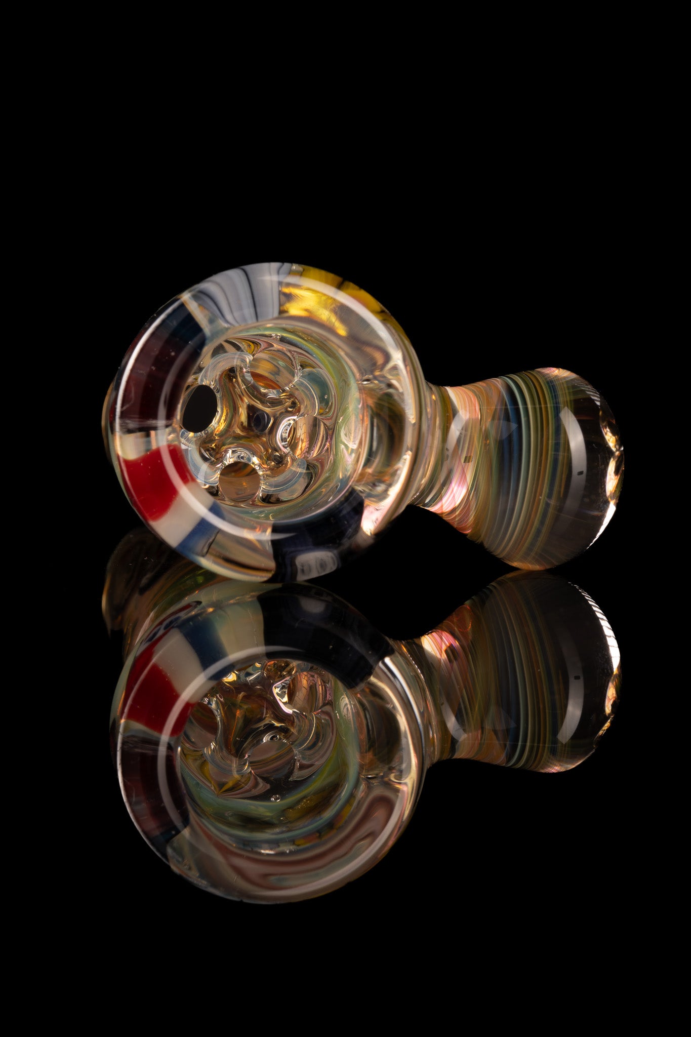 Tombstoned Glass - 18mm 4 Hole Fully Worked Millie Slide - 2