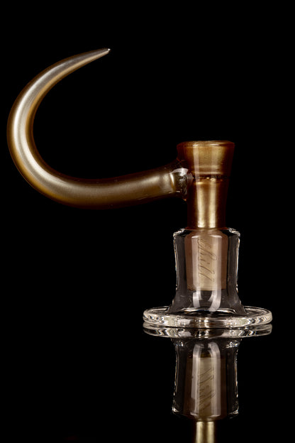 Thill Glassworks - 18mm 4 Hole 2 Tone Slide Set w/poker & Bead - Russet Over Electrum