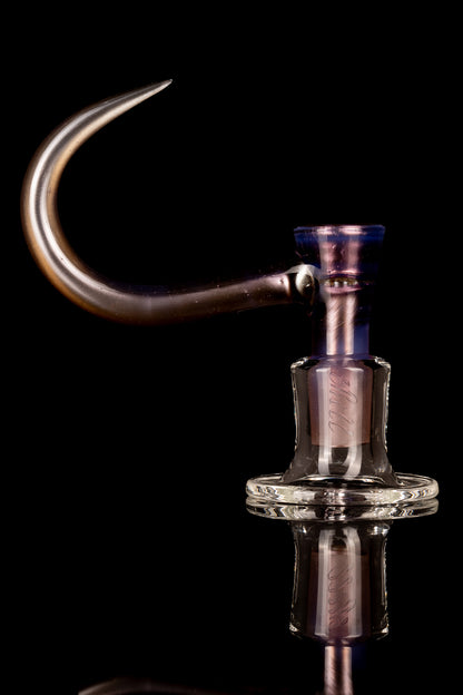 Thill Glassworks - 18mm 4 Hole 2 Tone Slide Set w/poker & Bead - Gold Purple Over Electrum