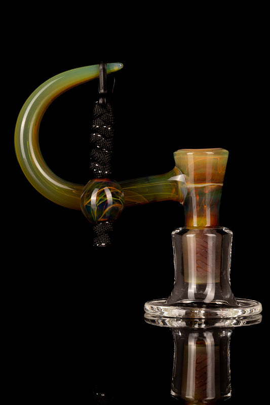 Thill Glassworks - 18mm 4 Hole Ghosted English Ivy Slide Set w/Bead