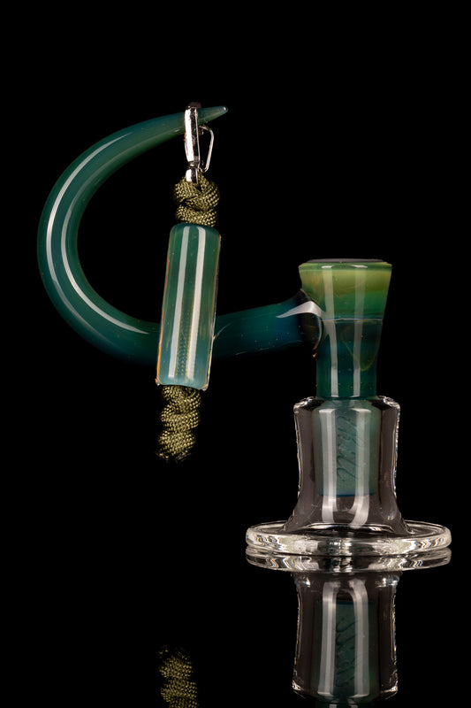 Thill Glassworks - 18mm 4 Hole Ghosted Amazon Lagoon Slide Set w/Bead