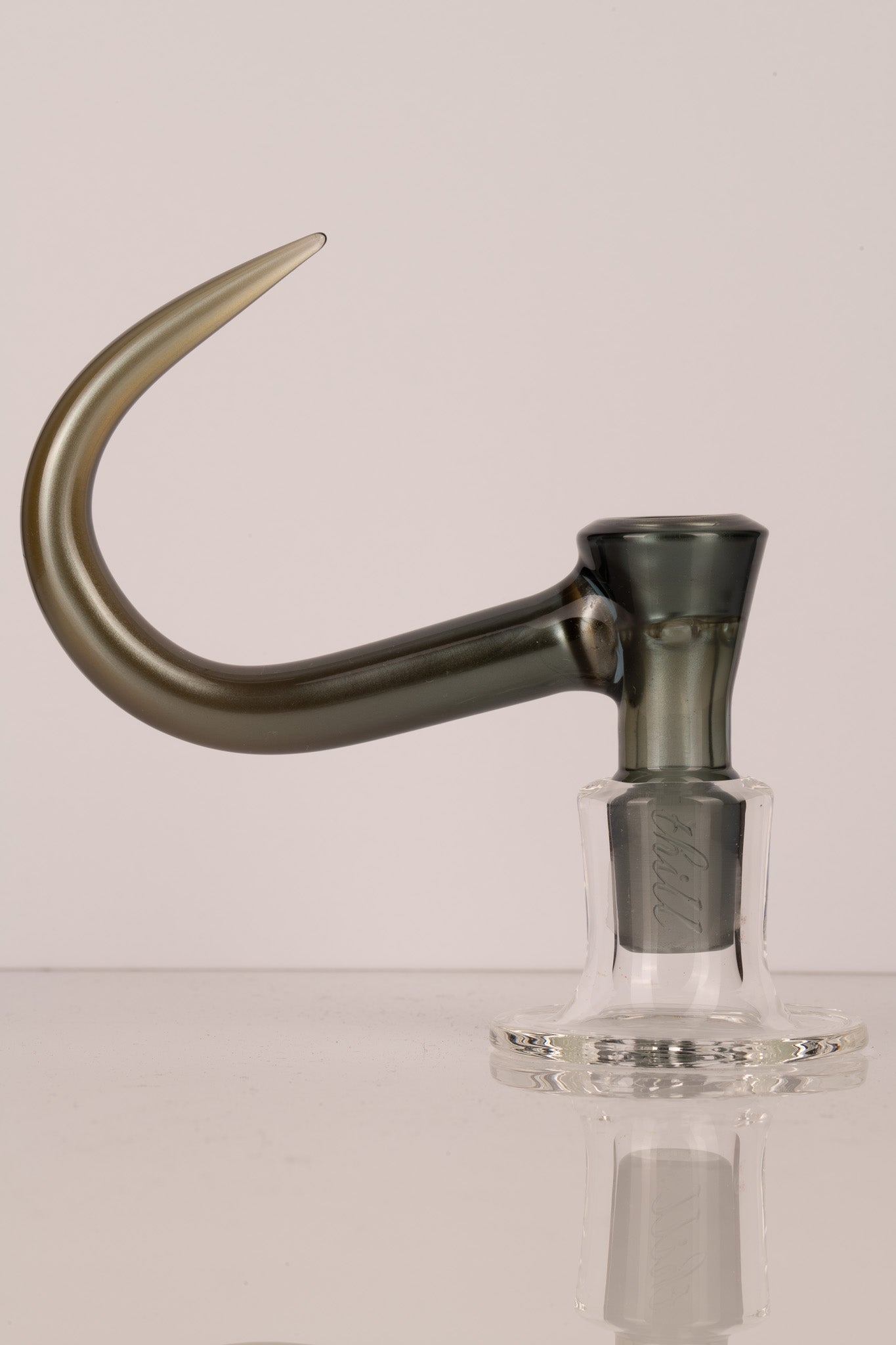 Thill Glassworks - 18mm 4 Hole 2 Tone Slide Set w/poker & Bead - Neutronium Over Electrum