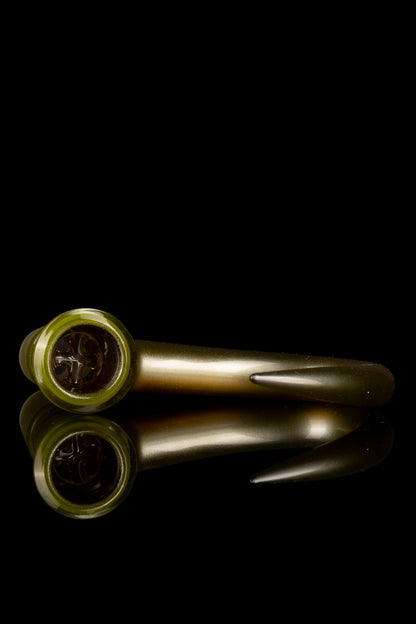 Thill Glassworks - 18mm 4 Hole 2 Tone Slide Set w/poker & Bead - Lime Drop Over Electrum