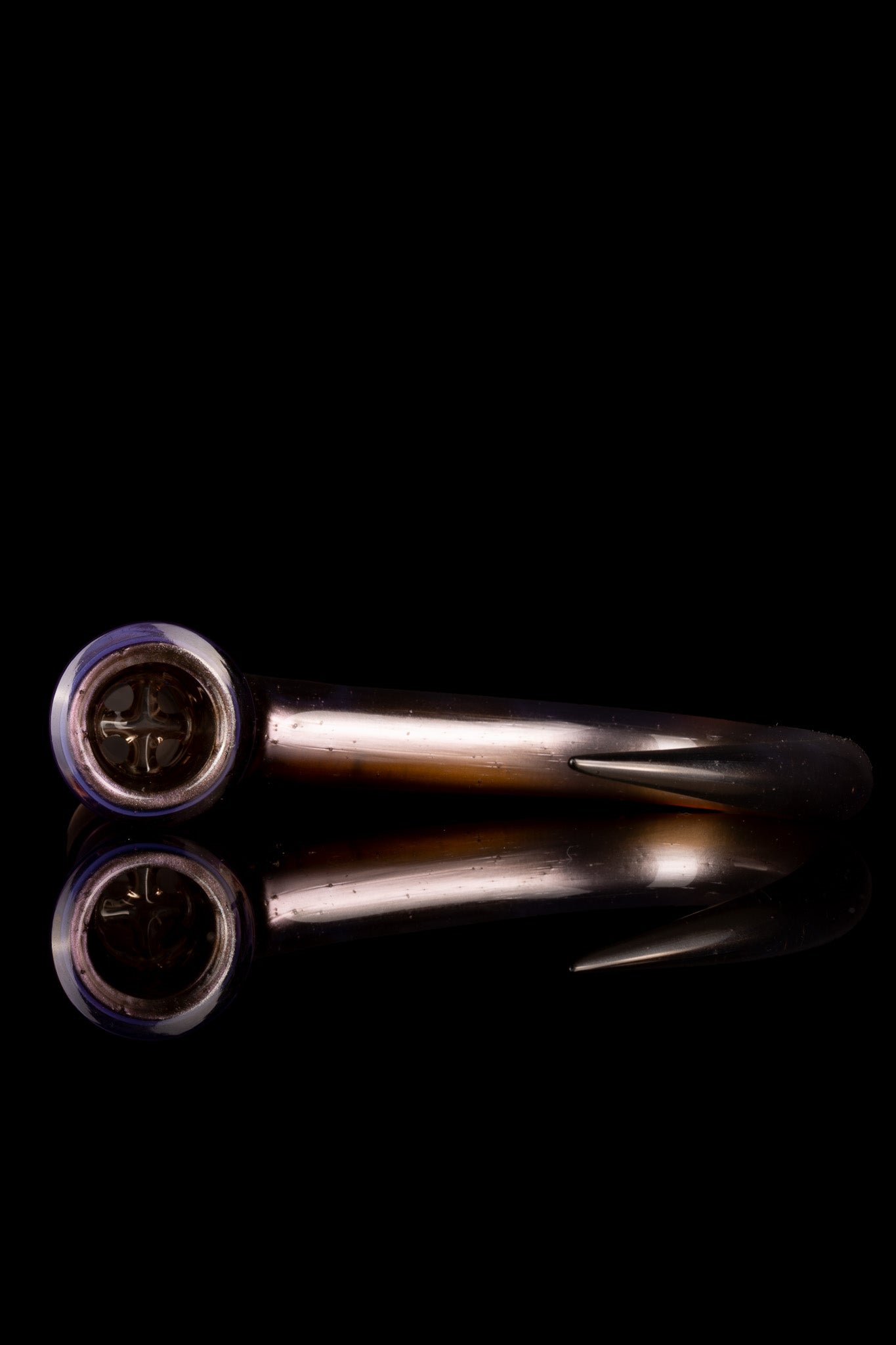 Thill Glassworks - 18mm 4 Hole 2 Tone Slide Set w/poker & Bead - Gold Purple Over Electrum