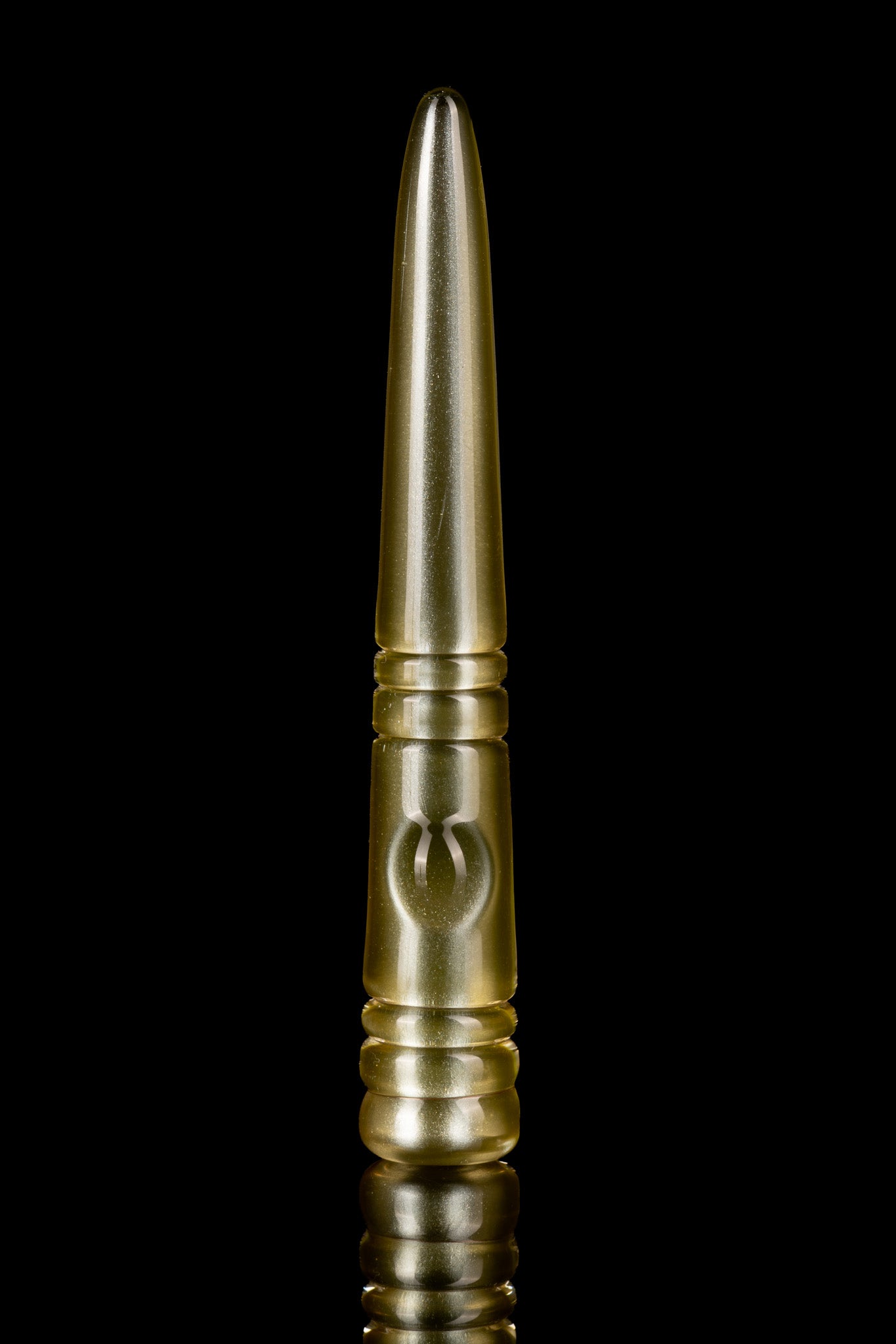 Thill Glassworks - Bullet Poker - Lime Drop Over Electrum