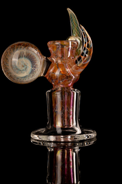Jesse Who - 18mm 4 Hole Fumed Fully Worked Heady Slide