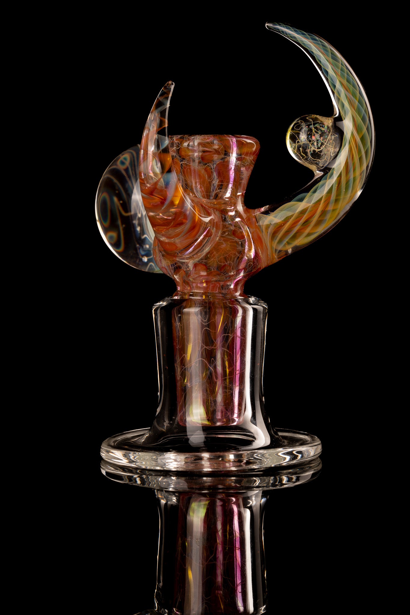 Jesse Who - 18mm 4 Hole Fumed Fully Worked Heady Slide