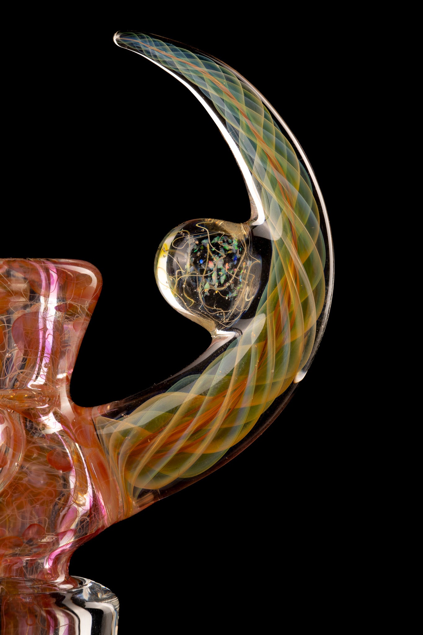 Jesse Who - 18mm 4 Hole Fumed Fully Worked Heady Slide