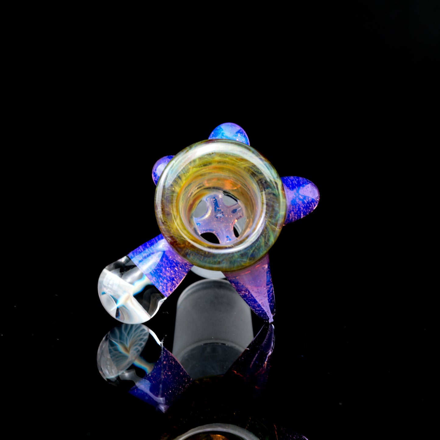 Browski - Glissière en corne violette ambrée à 4 trous de 18 mm