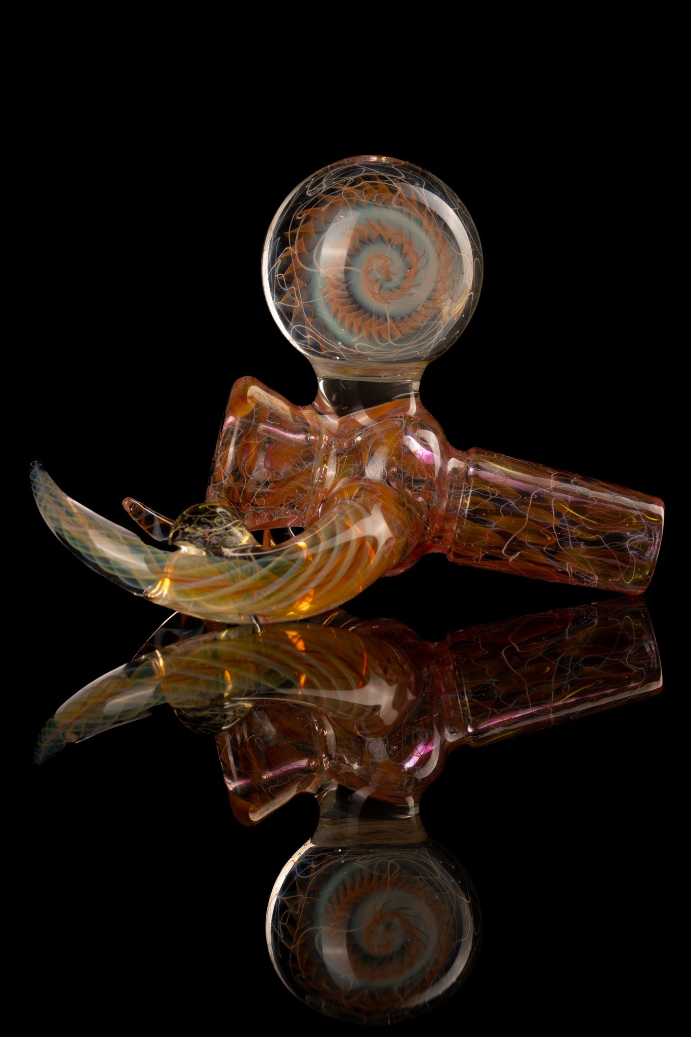 Jesse Who - 18mm 4 Hole Fumed Fully Worked Heady Slide