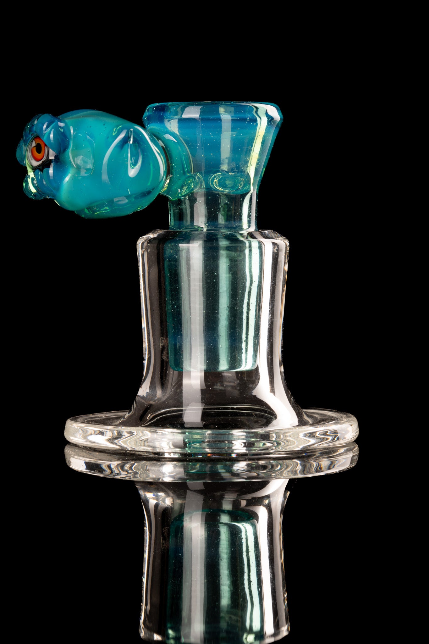 Amorphous Symphony x Welch Glass - 18mm 4 Hole Fully Worked Dino Head Slide - 1