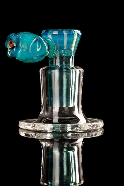 Amorphous Symphony x Welch Glass - 18mm 4 Hole Fully Worked Dino Head Slide - 1