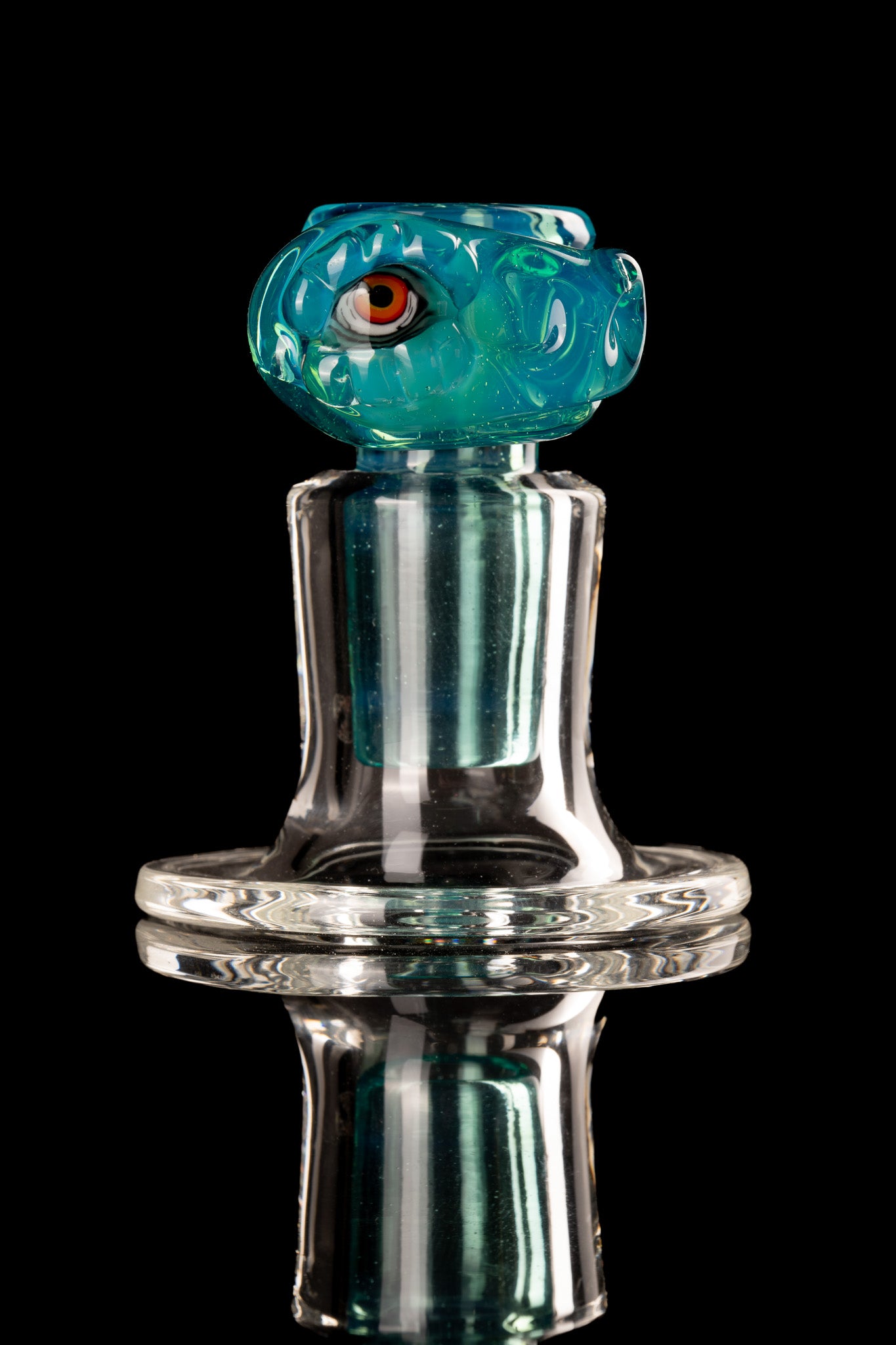 Amorphous Symphony x Welch Glass - 18mm 4 Hole Fully Worked Dino Head Slide - 1