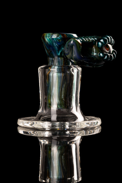 Amorphous Symphony x Welch Glass - 18mm 4 Hole Fully Worked Dino Head Slide - 2