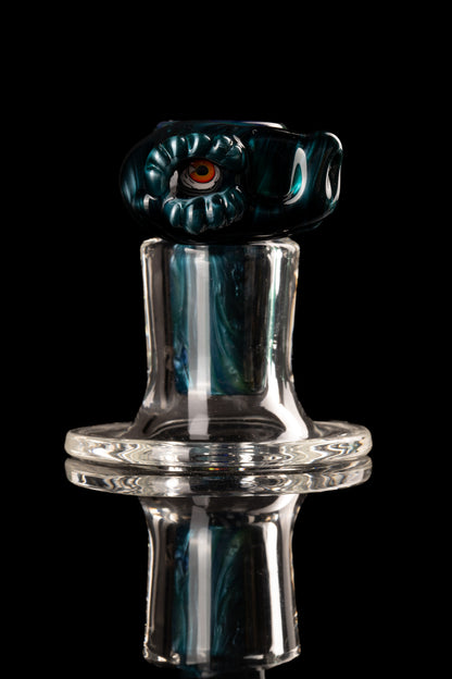 Amorphous Symphony x Welch Glass - 18mm 4 Hole Fully Worked Dino Head Slide - 3