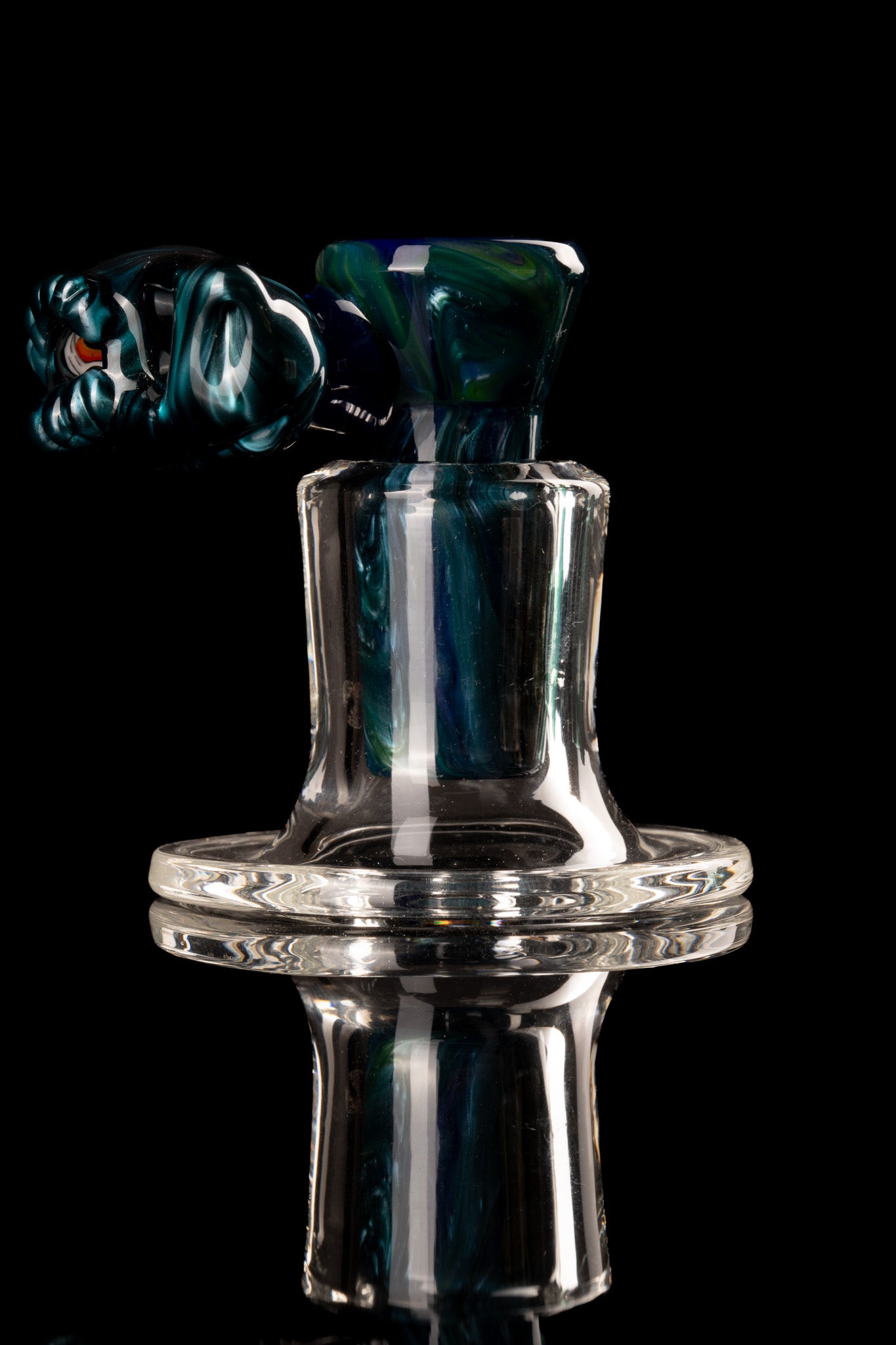 Amorphous Symphony x Welch Glass - 18mm 4 Hole Fully Worked Dino Head Slide - 3