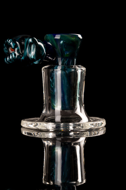 Amorphous Symphony x Welch Glass - 18mm 4 Hole Fully Worked Dino Head Slide - 3