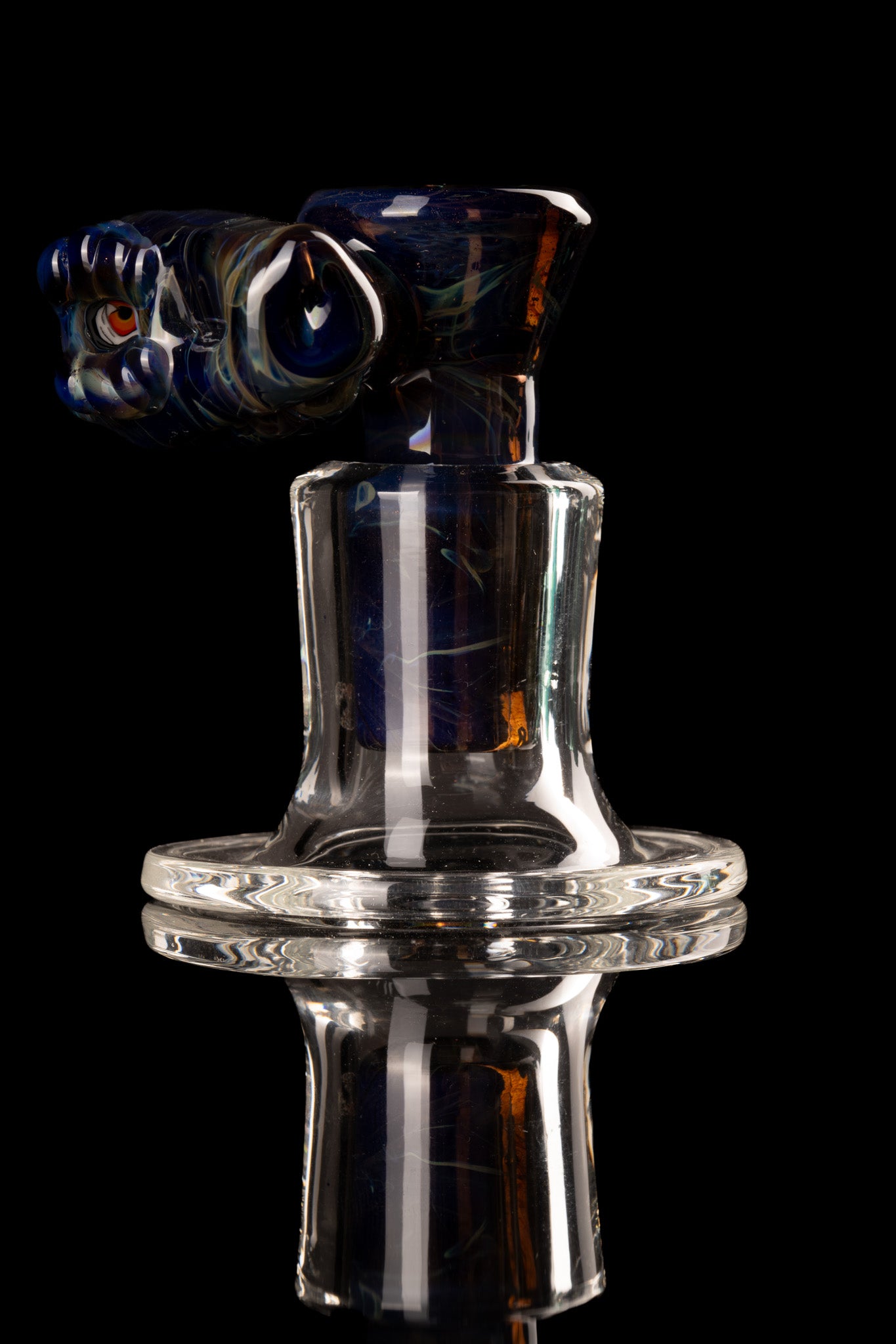 Amorphous Symphony x Welch Glass - 18mm 4 Hole Fully Worked Dino Head Slide - 4