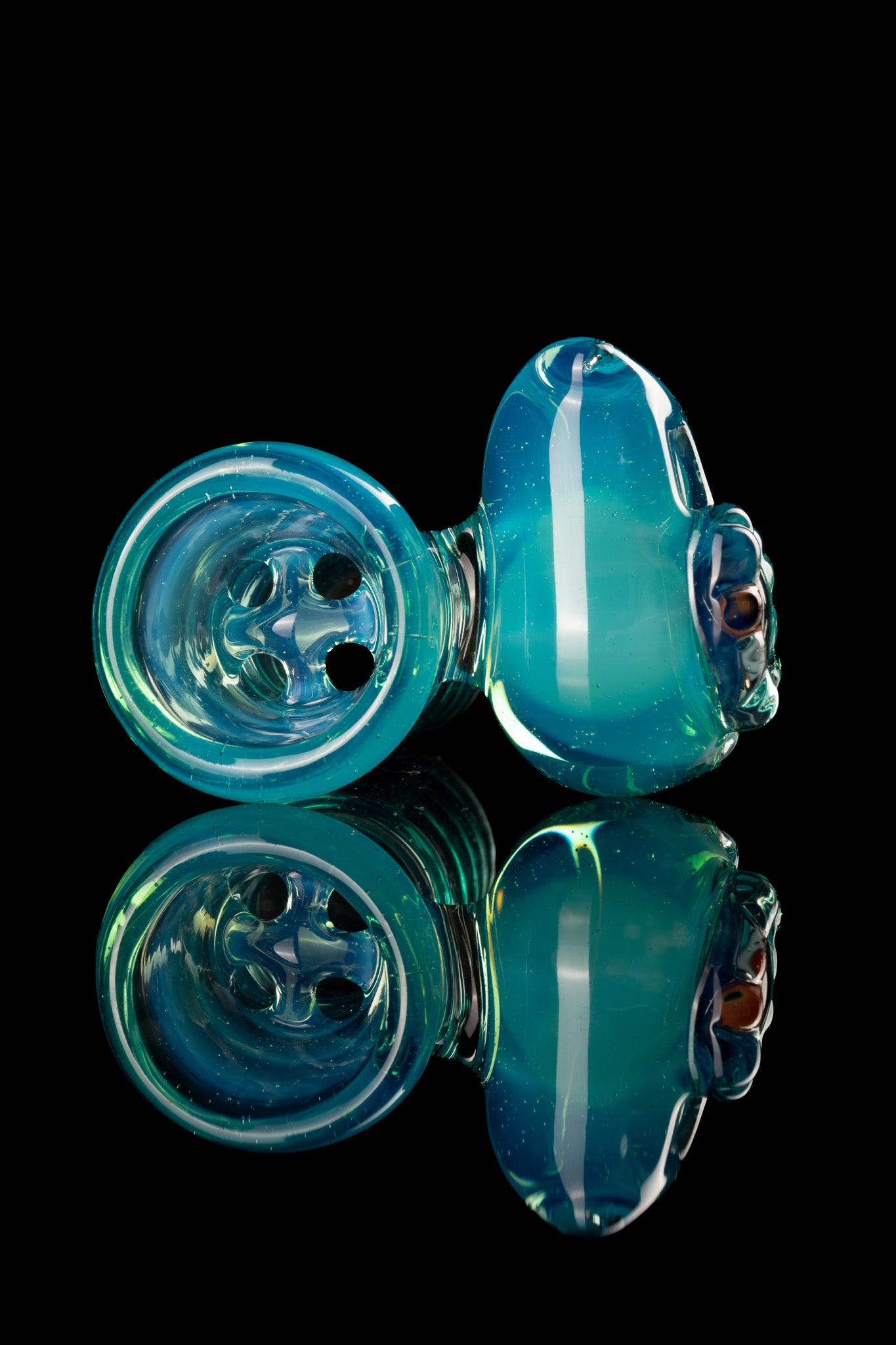 Amorphous Symphony x Welch Glass - 18mm 4 Hole Fully Worked Dino Head Slide - 1