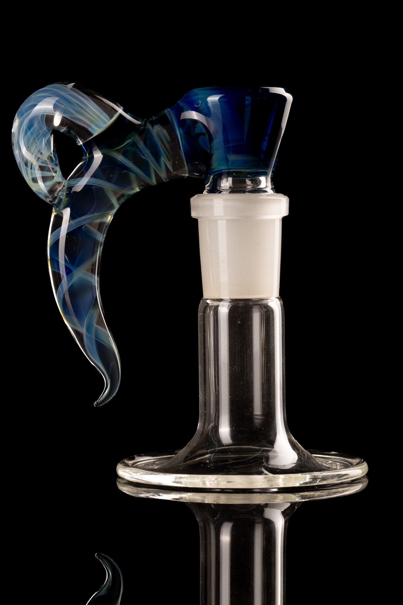 Asu Glass - 18mm 3 Hole Double Horn Twist Slide