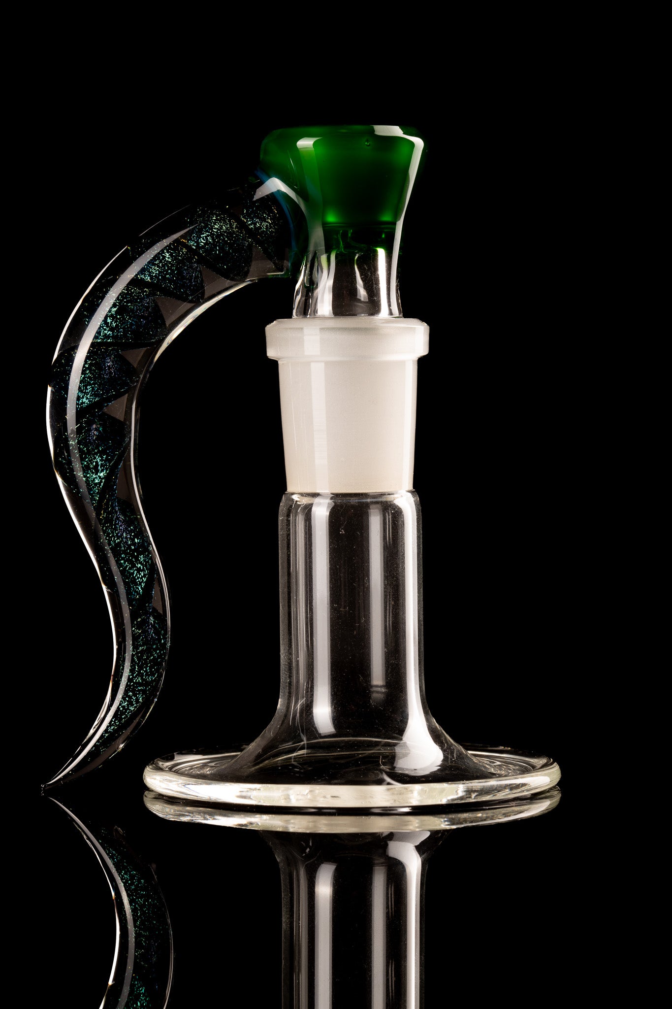 Asu Glass x Deer Glass - 18mm 3 Hole Dichro Cane Horn Slide