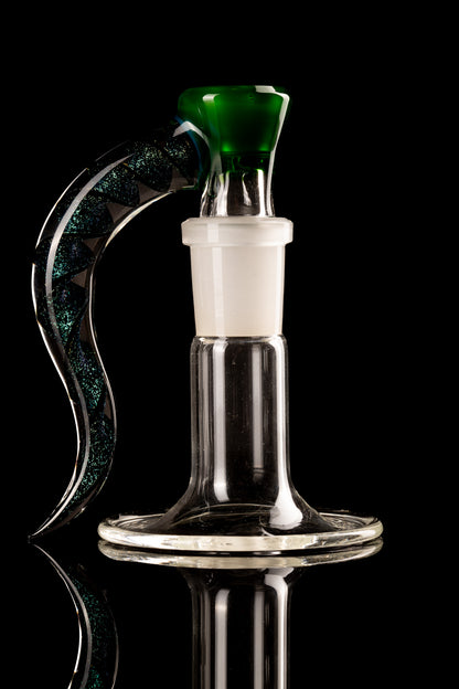 Asu Glass x Deer Glass - 18mm 3 Hole Dichro Cane Horn Slide
