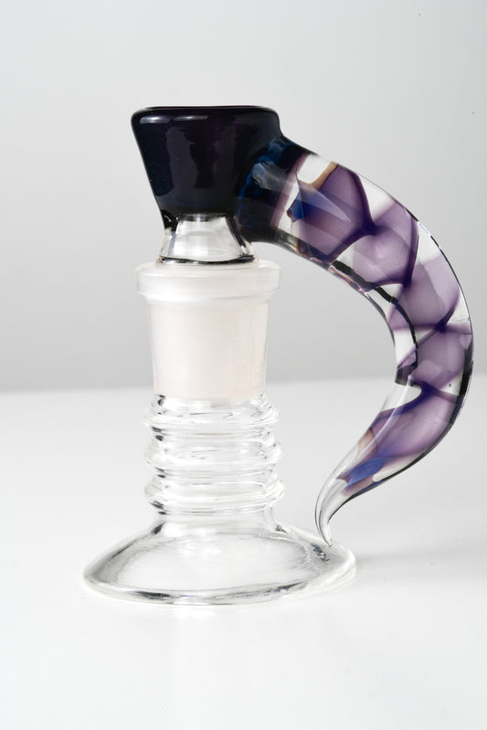 Asu Glass - Glissière 3 trous 18 mm avec corne spirale - Wildberry Satin