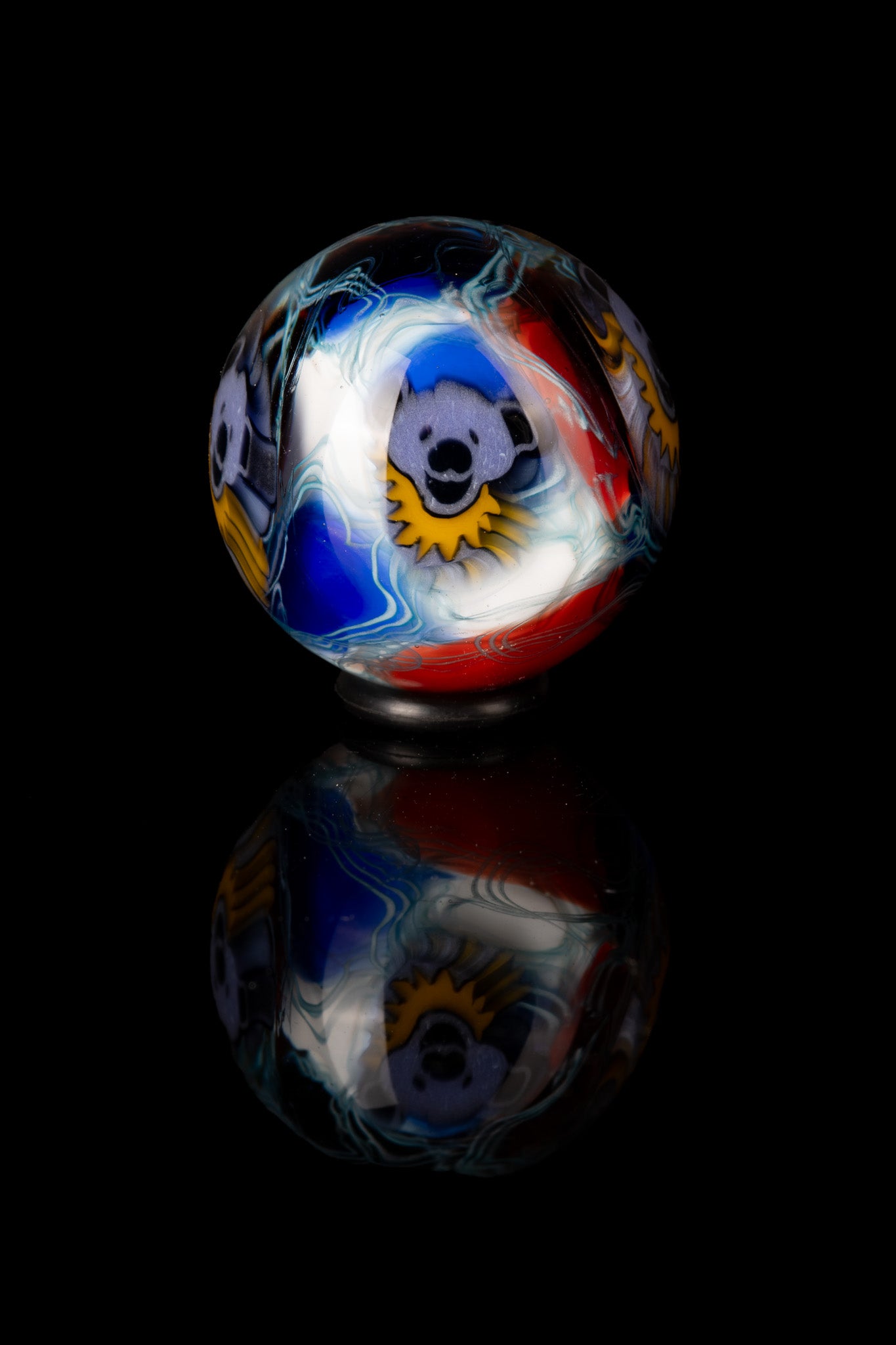 Scomo Glass - Dancing Bear Scribble Tech Marble - Large