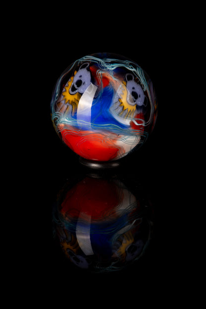 Scomo Glass - Dancing Bear Scribble Tech Marble - Large