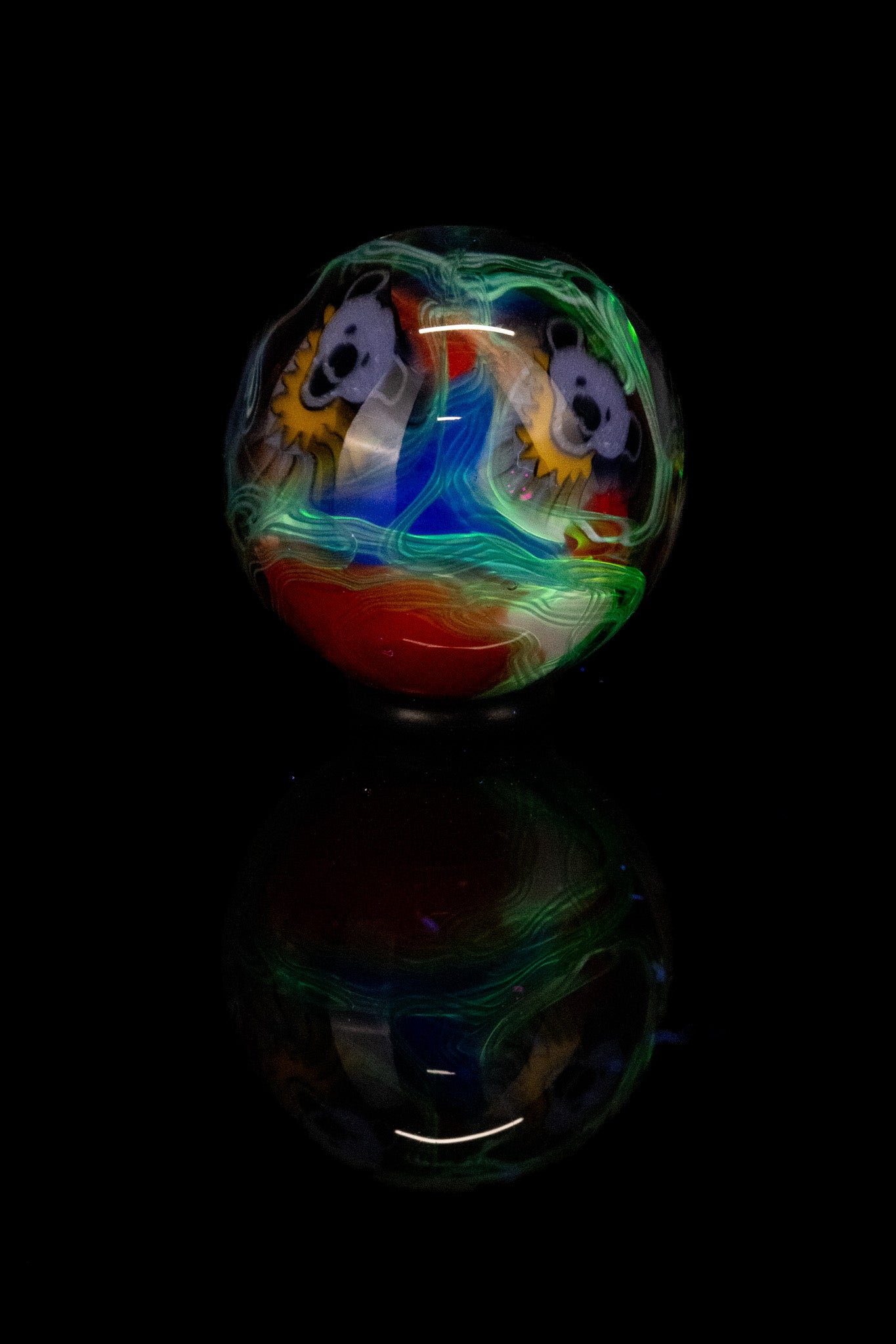 Scomo Glass - Dancing Bear Scribble Tech Marble - Large