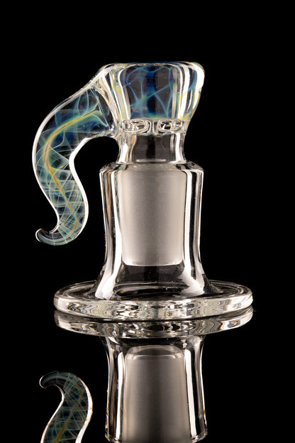 Tombstoned Glass - 18mm 4 Hole Fumed Horn Slide - 1
