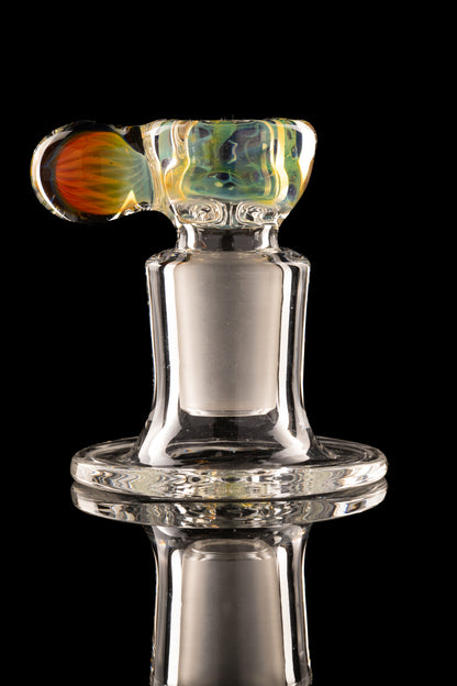 Tombstoned Glass - 18mm 4 Hole Fumed Nub Slide - 2