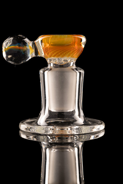 Tombstoned Glass - 18mm 4 Hole Fumed Nub Slide - 3