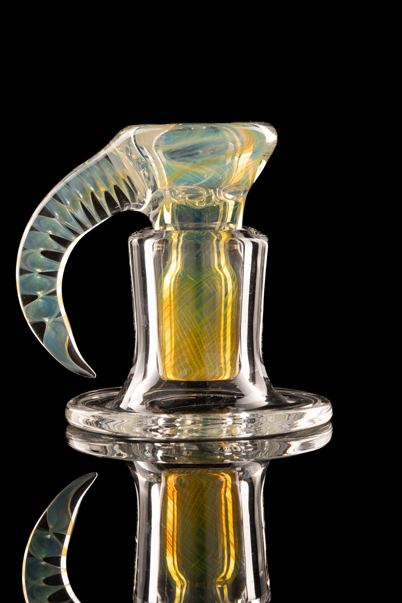 Tombstoned Glass - 18mm 4 Hole Fully Worked Fume Slide - 2