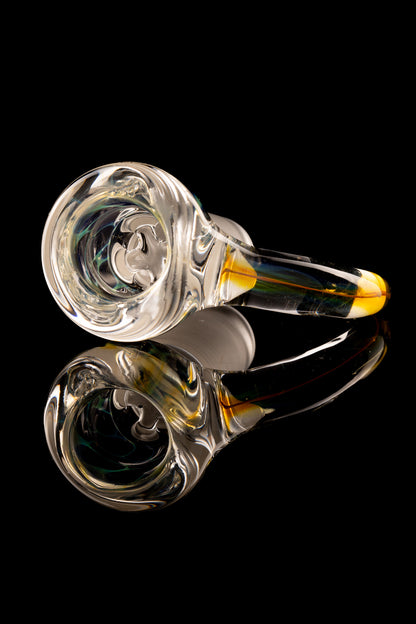 Tombstoned Glass - 18mm 4 Hole Fumed Horn Slide - 2