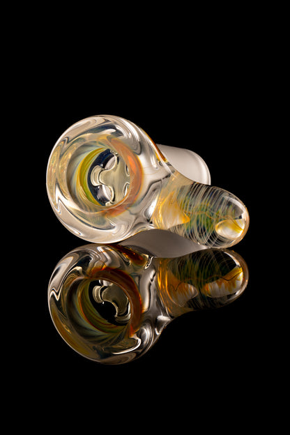 Tombstoned Glass - 18mm 4 Hole Fumed Nub Slide - 1