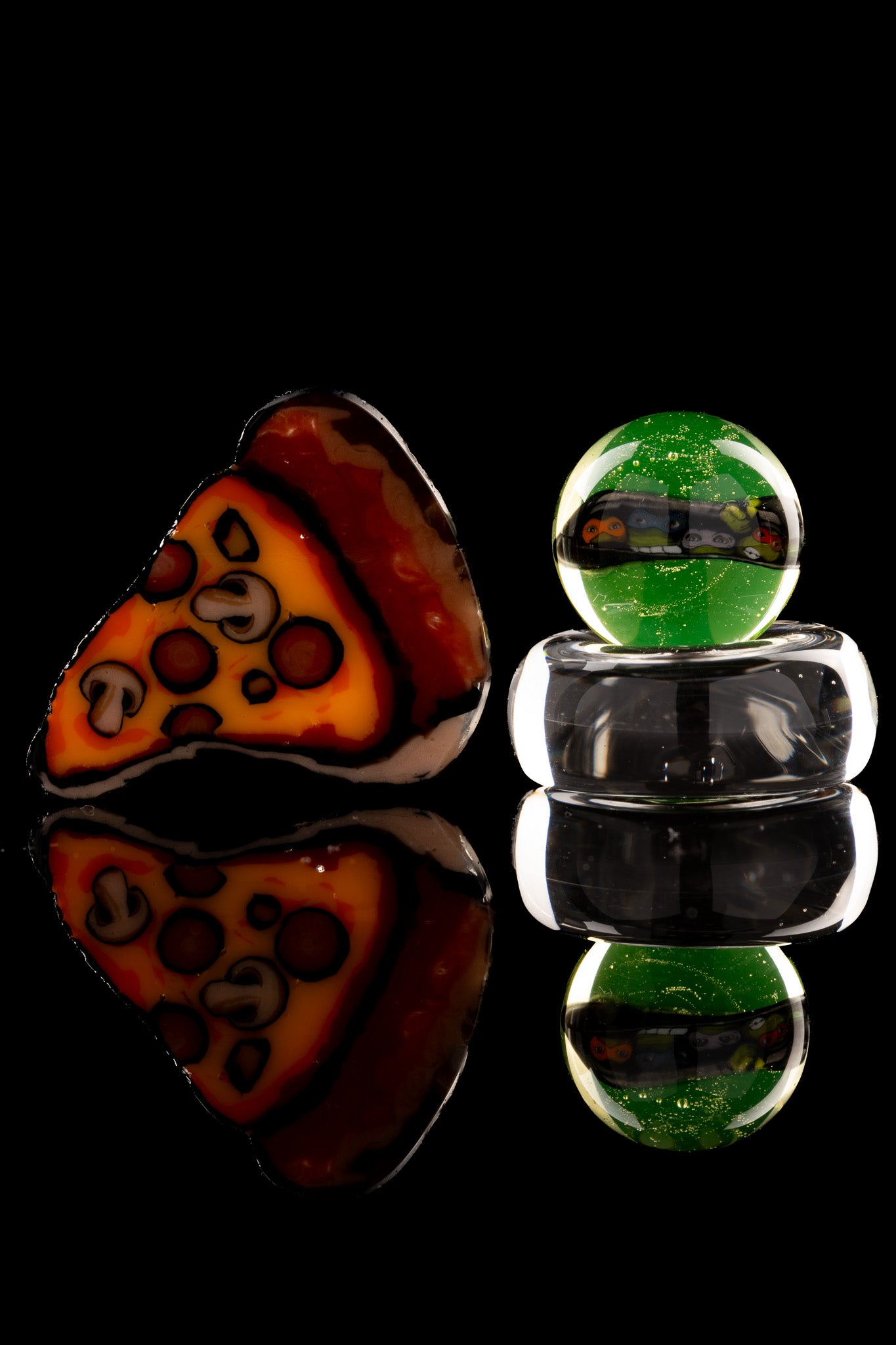 Tombstoned Glass - TMNT Marble & Pizza Millie Slice Set