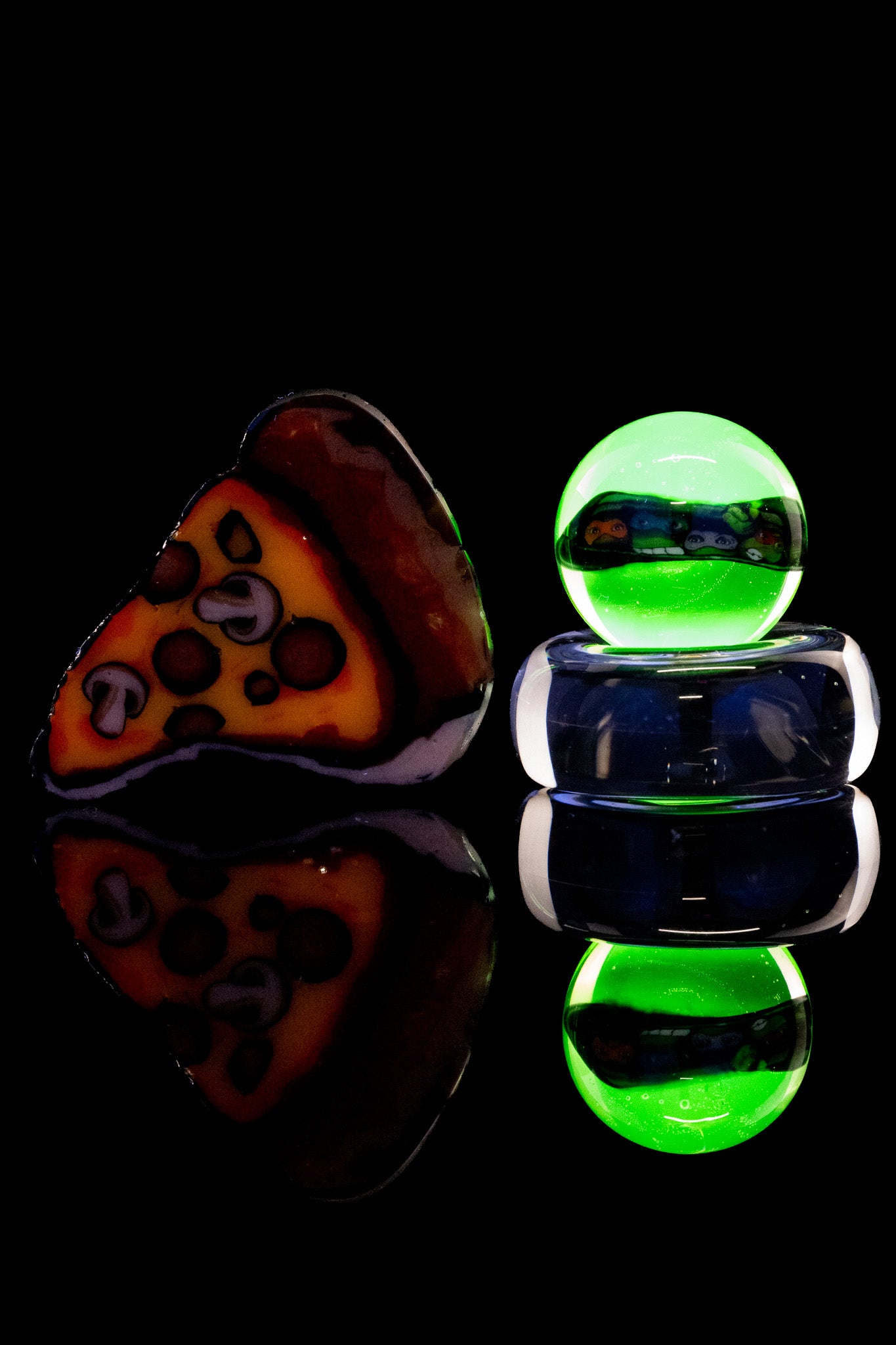 Tombstoned Glass - TMNT Marble & Pizza Millie Slice Set