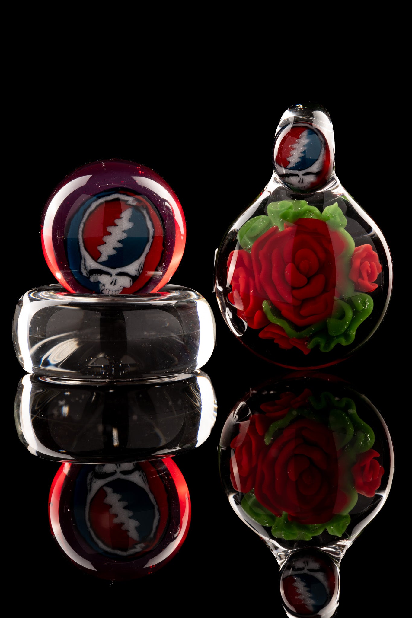 Tombstoned Glass - Grateful Dead Pendant & Marble Set - 1