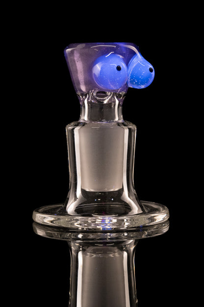 Titz Glass - 18mm 4 Hole Single Colour Titty Slide - 8