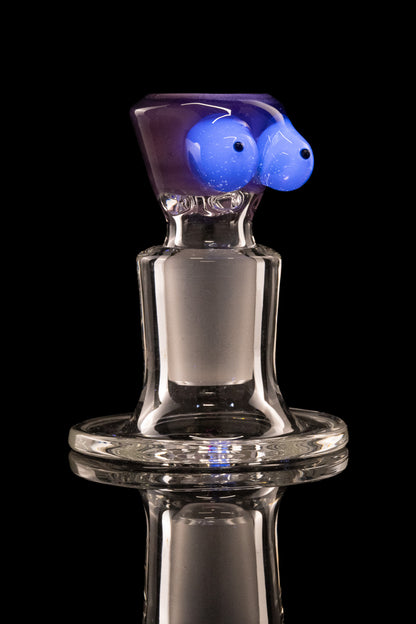 Titz Glass - 18mm 4 Hole Single Colour Titty Slide - 9