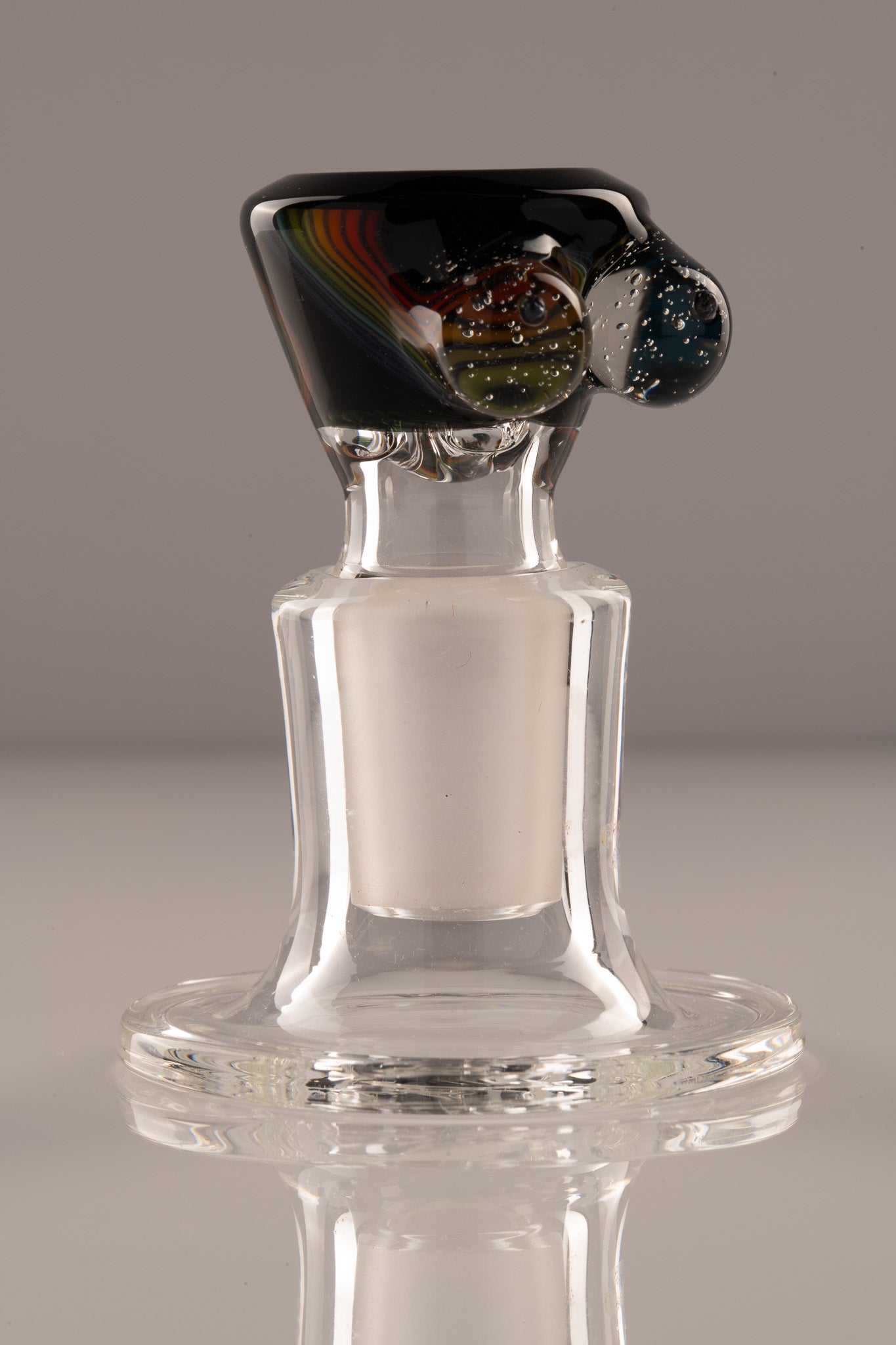 Titz Glass - 18mm 4 Hole Line Worked Titty Slide - 8