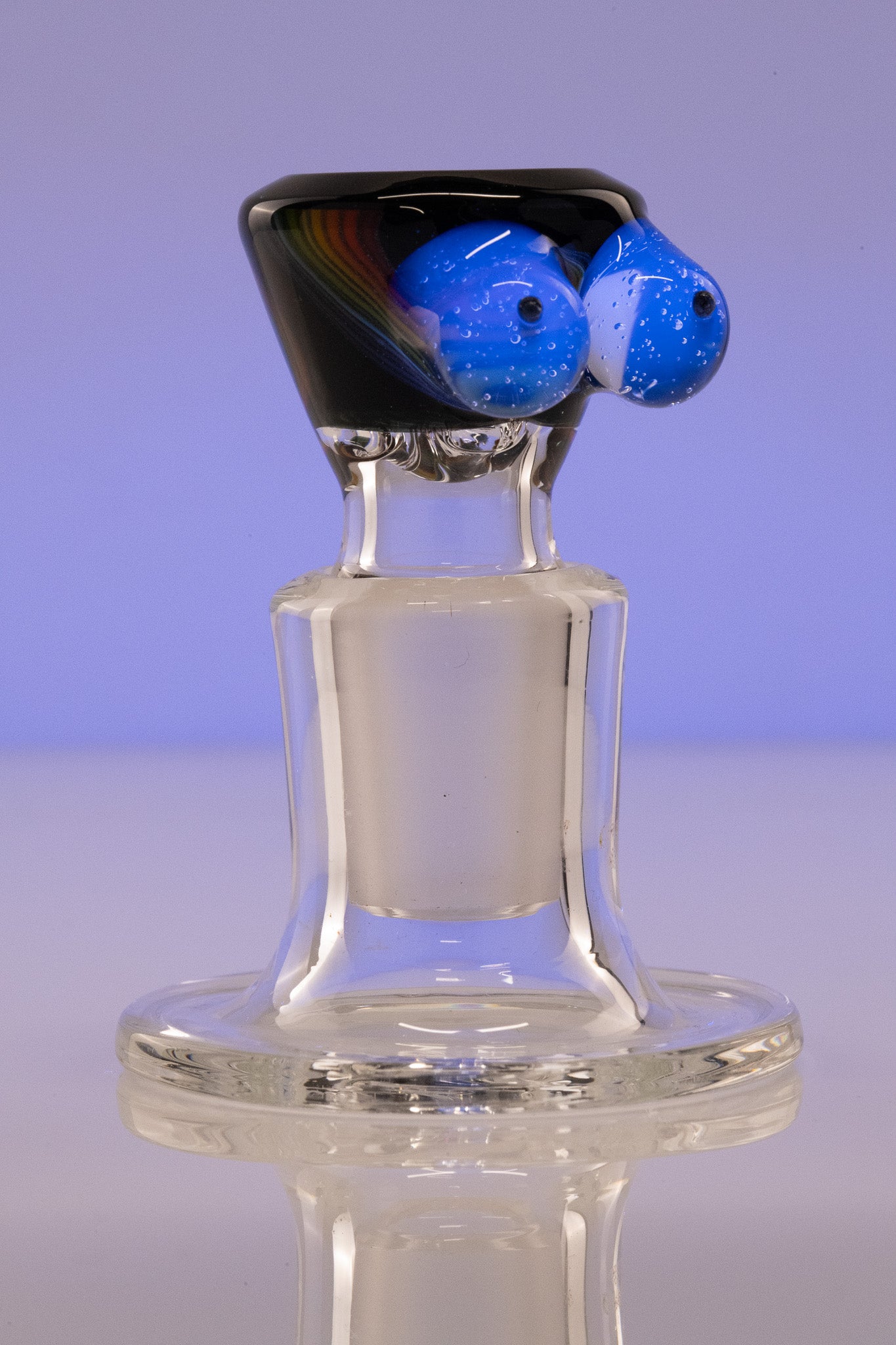 Titz Glass - 18mm 4 Hole Line Worked Titty Slide - 8