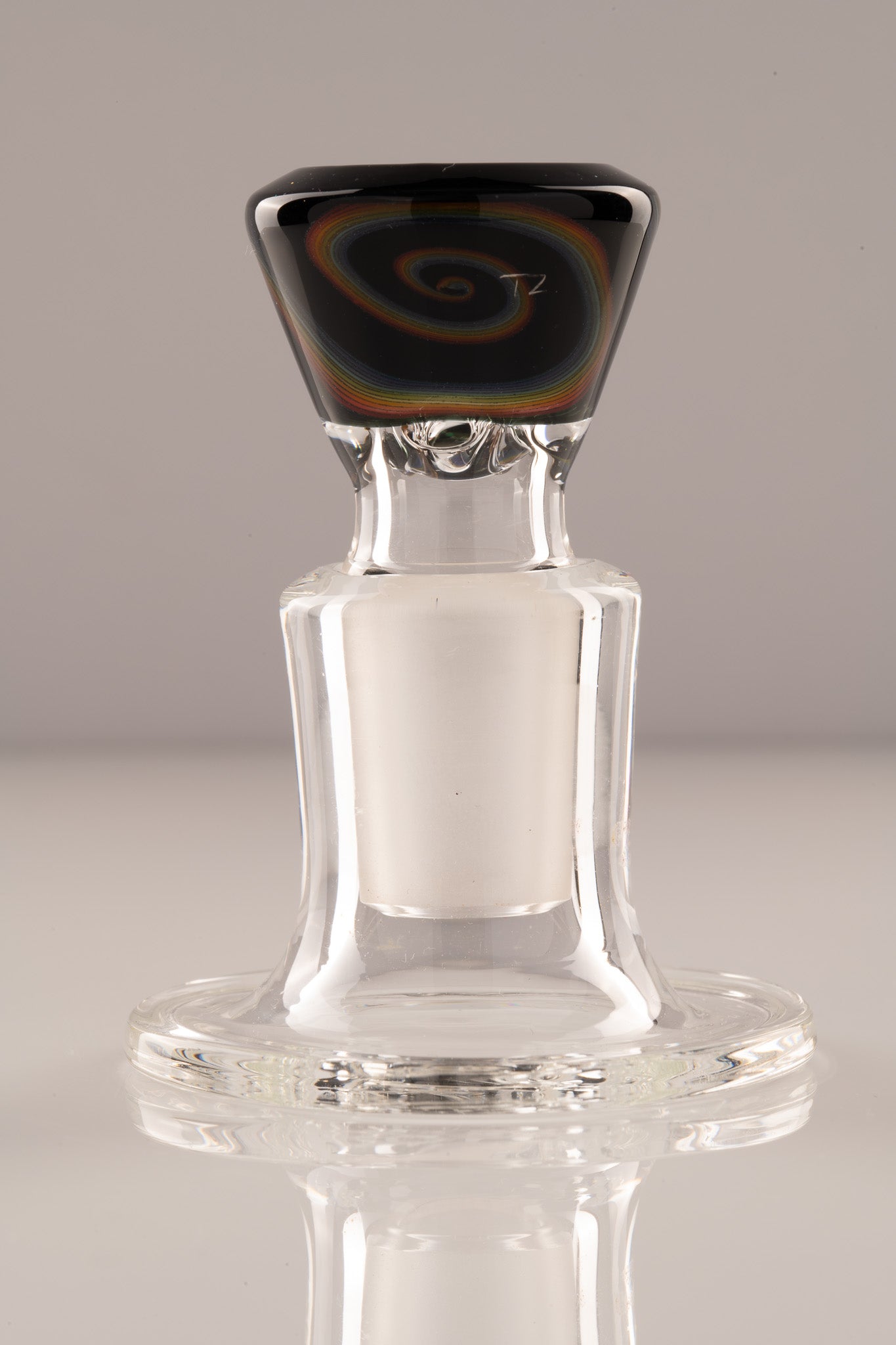 Titz Glass - 18mm 4 Hole Line Worked Titty Slide - 8