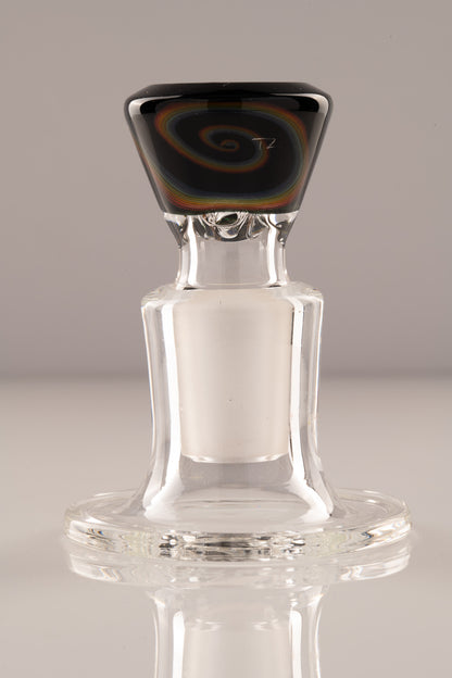 Titz Glass - 18mm 4 Hole Line Worked Titty Slide - 8