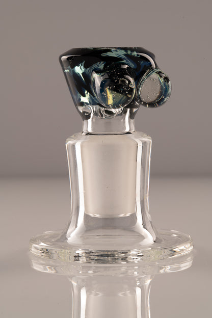 Titz Glass - 18mm 4 Hole Line Worked Titty Slide - 9