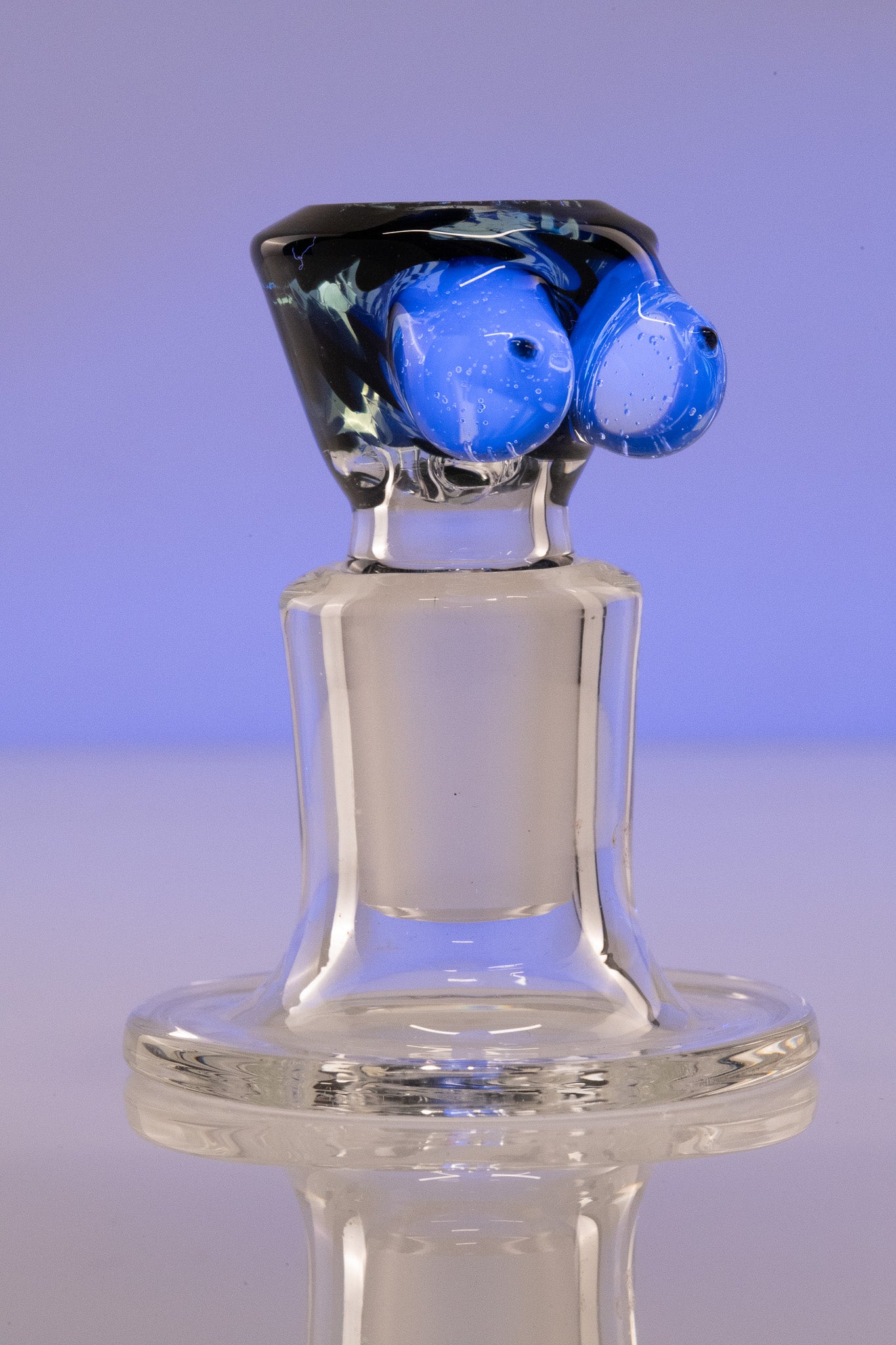 Titz Glass - 18mm 4 Hole Line Worked Titty Slide - 9